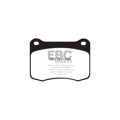 EBC DP41820R Lexus IS-F Yellowstuff Rear Brake Pads 2 | ML Performance UK Car Parts