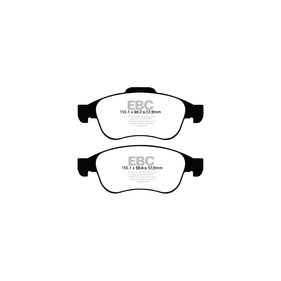 EBC PDKF540 Dacia Renault Ultimax Front Brake Pad & Plain Disc Kit - Girling/TRW Caliper 2 | ML Performance UK Car Parts