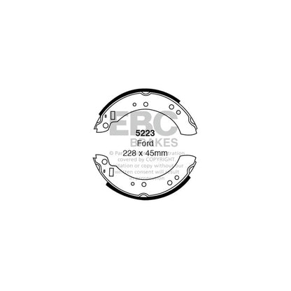 EBC 5223 Ford Ginetta Westfield Rear Brake Shoes - Girling/TRW Caliper 1 | ML Performance UK Car Parts