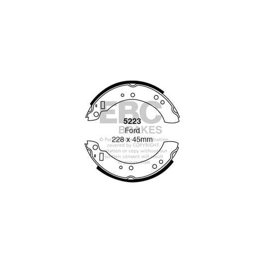 EBC 5223 Ford Ginetta Westfield Rear Brake Shoes - Girling/TRW Caliper 1 | ML Performance UK Car Parts