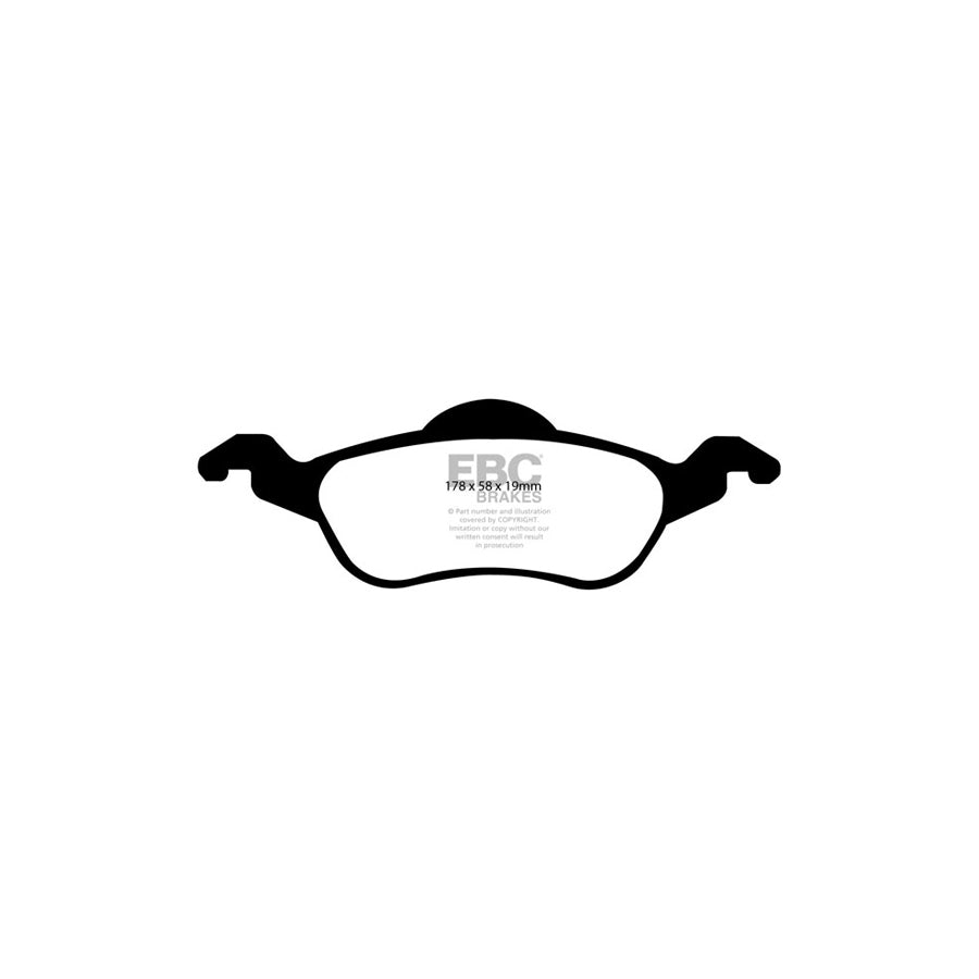 EBC DP41185R Ford Focus Yellowstuff Front Brake Pads - Girling/TRW Caliper 2 | ML Performance UK Car Parts