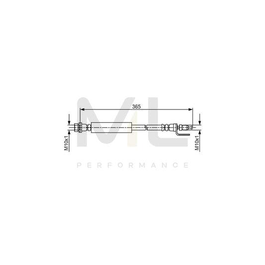 BOSCH 1 987 481 703 Brake Hose 365mm, M10x1 | ML Performance Car Parts