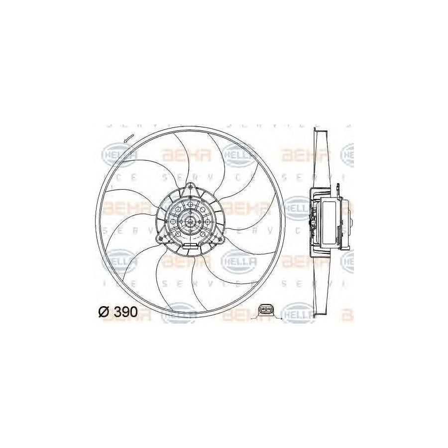 Hella 8EW 351 041-241 Fan, Radiator