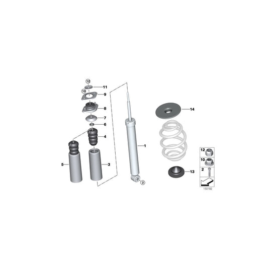 Genuine BMW 33526764000 E85 Shock Absorber, Rear (Inc. Z4 2.2i, Z4 3.0i & Z4 2.5i) | ML Performance UK