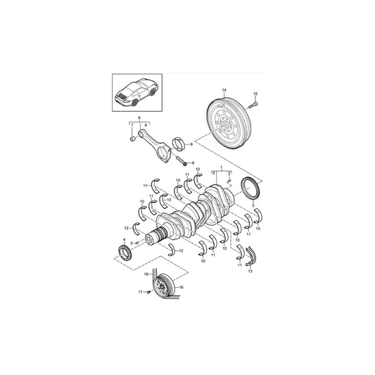 Genuine Porsche Connection Rod Bolt Porsche 997 Mkii / 987 Boxster Mkii / 987C Cayman Mkii | ML Performance UK Car Parts