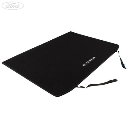 GENUINE FORD 2395437 PUMA REAR CARPET BOOT LINER LOAD COMPARTMENT MAT BLACK WITH LOGO & FOLD OUT FUNCTION 2019 - ONWARD | ML Performance UK