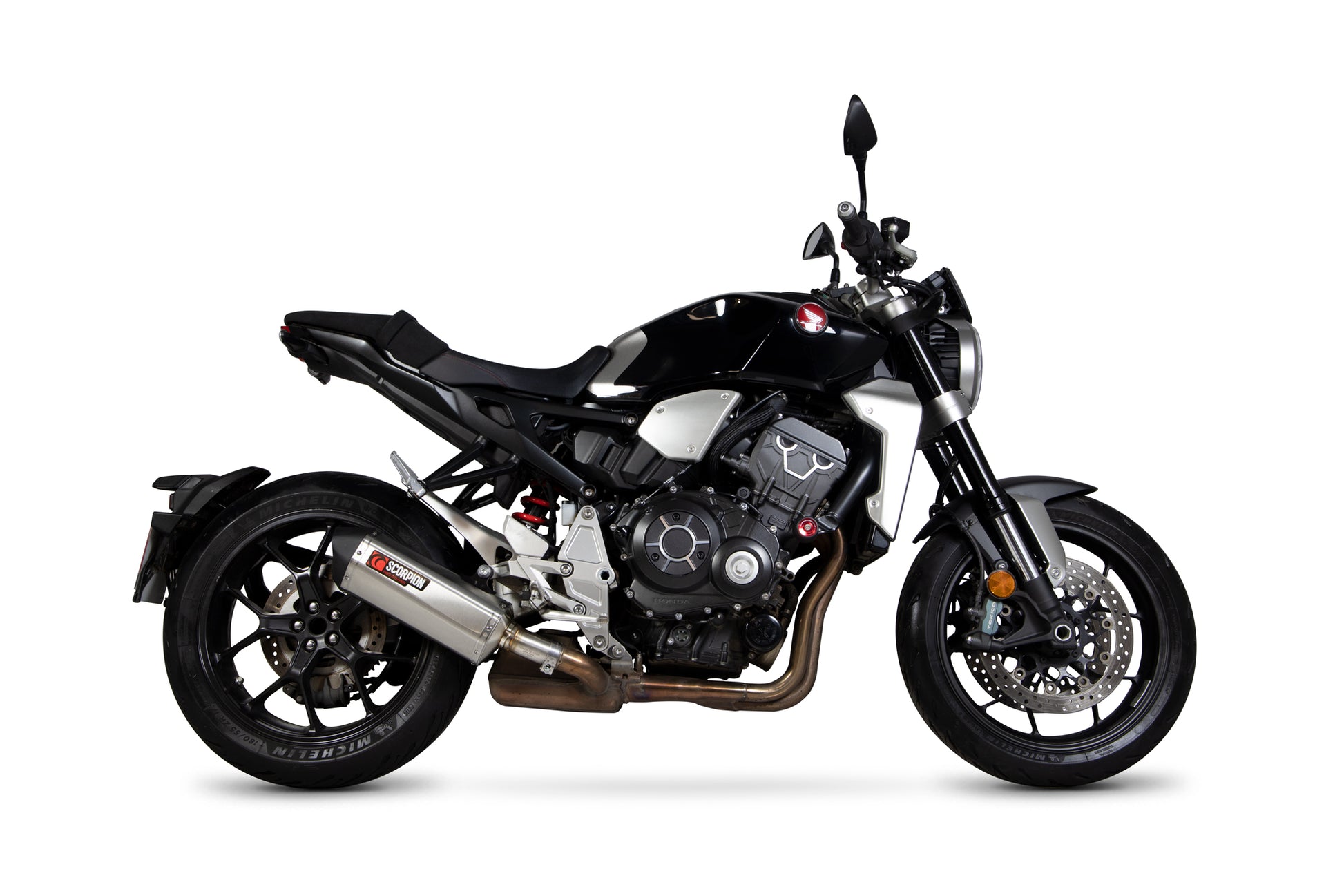 Scorpion RHA187SEO Honda CB1000 R Serket Parallel Slip-On - Brushed Stainless Steel Sleeve | ML Performance UK UK