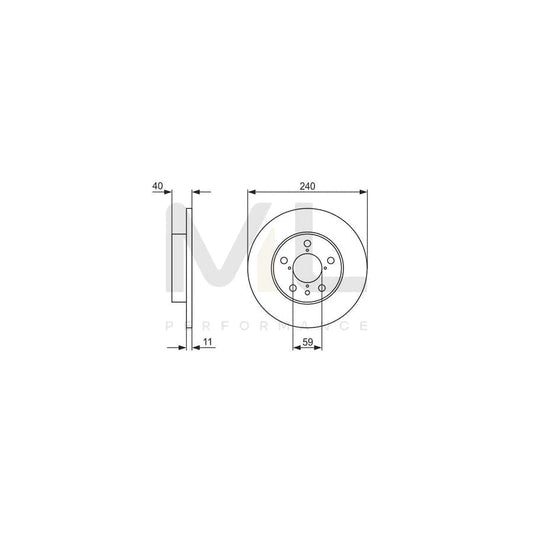 BOSCH 0 986 478 444 Brake Disc Solid, Oiled, with bolts/screws | ML Performance Car Parts
