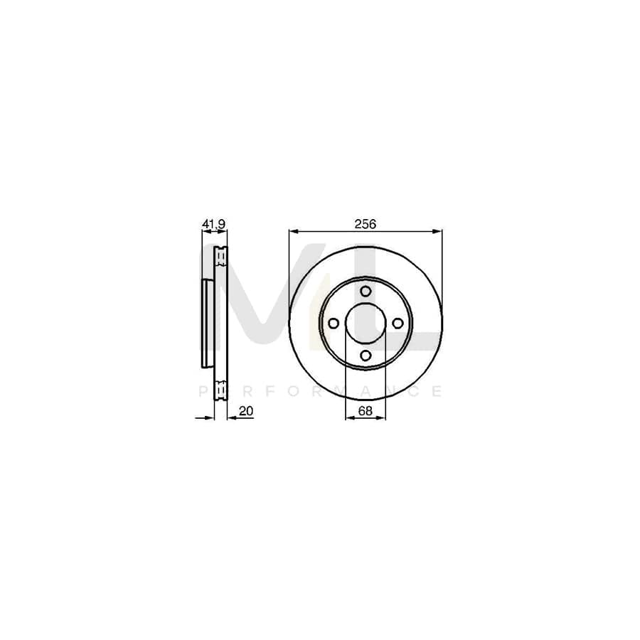 BOSCH 0 986 478 225 Brake Disc Internally Vented, Vented, Oiled, High-carbon | ML Performance Car Parts