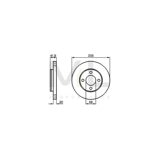 BOSCH 0 986 478 225 Brake Disc Internally Vented, Vented, Oiled, High-carbon | ML Performance Car Parts