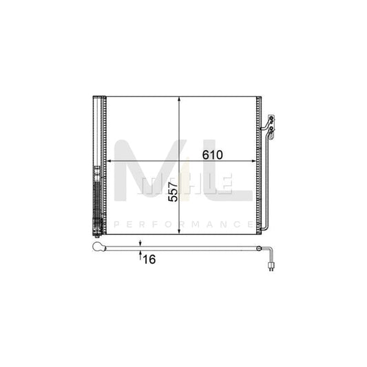 MAHLE ORIGINAL AC 586 000P Air conditioning condenser for LAND ROVER Range Rover III (L322) with dryer | ML Performance Car Parts