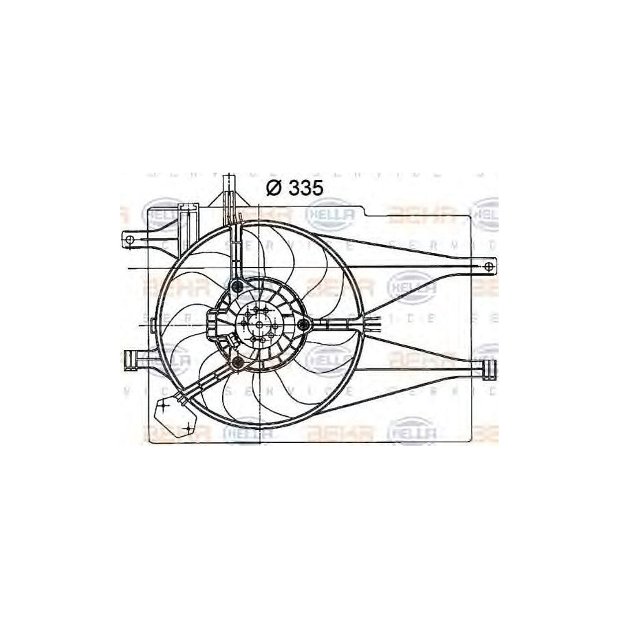 Hella 8EW 351 041-041 Fan, Radiator