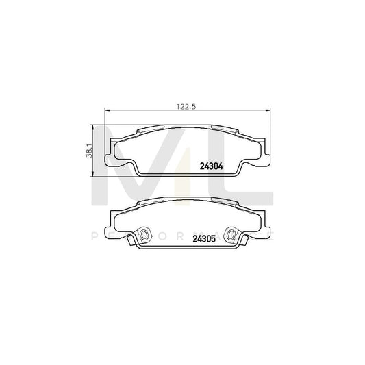 Brembo P 09 007 Brake Pad Set With Acoustic Wear Warning, With Brake Caliper Screws | ML Performance Car Parts