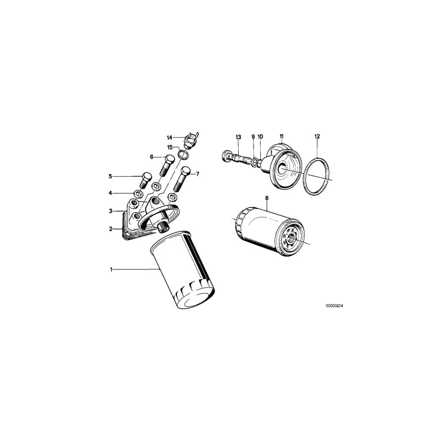 Genuine BMW 11421278059 E12 E30 E21 Oil Filter 30 BAR (Inc. 518i, 320i & 318i) | ML Performance UK Car Parts