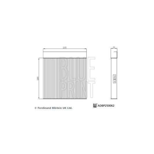 Blue Print ADBP250062 Pollen Filter