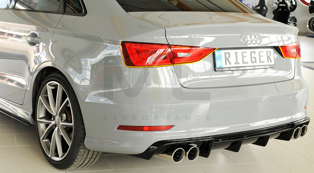 Rieger 00088158 Audi 8V A3 Rear Diffuser 8 | ML Performance UK Car Parts