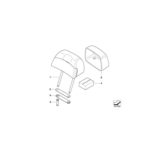 Genuine BMW 52107269232 E71 E70 E72 Headrest Leather SATTELBRAUN (Inc. X5 4.8i, X5 3.0sd & X6 35dX) | ML Performance UK Car Parts