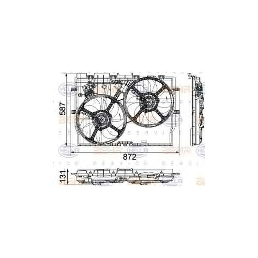 Hella 8EW 351 041-451 Fan, Radiator