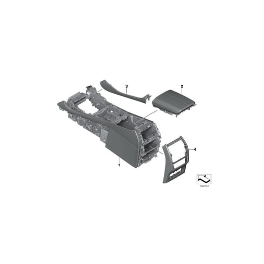 Genuine BMW 51167998182 G07 G05 G06 Center Console, Leather TARTUFO (Inc. X5 40i, X6 M50dX & X5 45eX) | ML Performance UK Car Parts