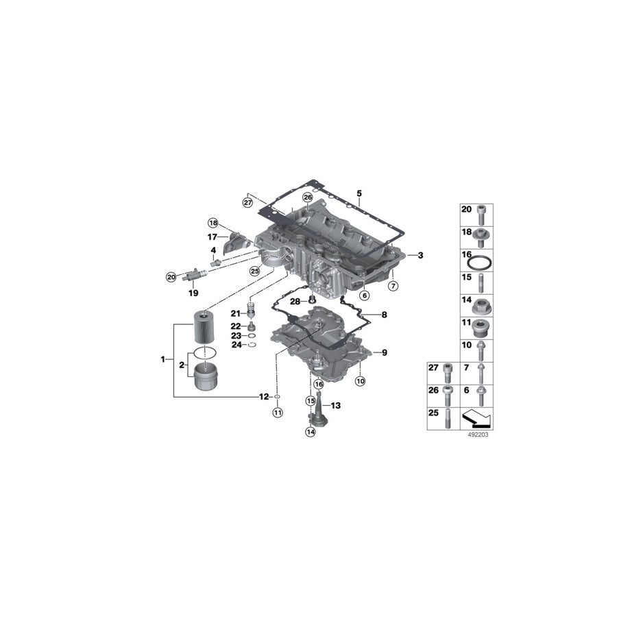 Genuine BMW 11137852272 F91 F93 F92 Gasket, Oil Pan (Inc. M5 & M8) | ML Performance UK Car Parts