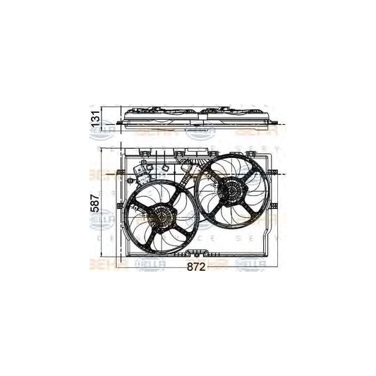 Hella 8EW 351 041-431 Fan, Radiator