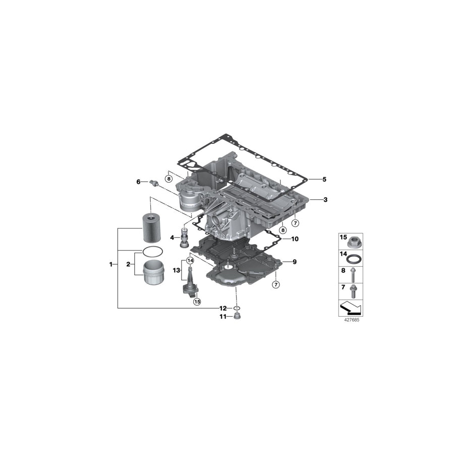 Genuine BMW 11137854418 Oil Pan (Inc. X5 M & X6 M) | ML Performance UK Car Parts