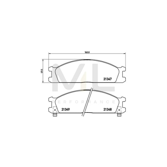 Brembo P 24 026 Brake Pad Set With Acoustic Wear Warning | ML Performance Car Parts