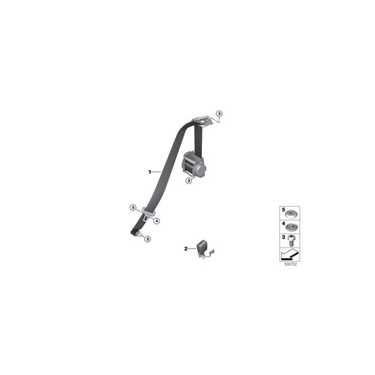 Genuine BMW 72117491730 G14 Upper Belt Rear Right ELFENBEINWEISS (Inc. M850iX, 840i & 840iX) | ML Performance UK