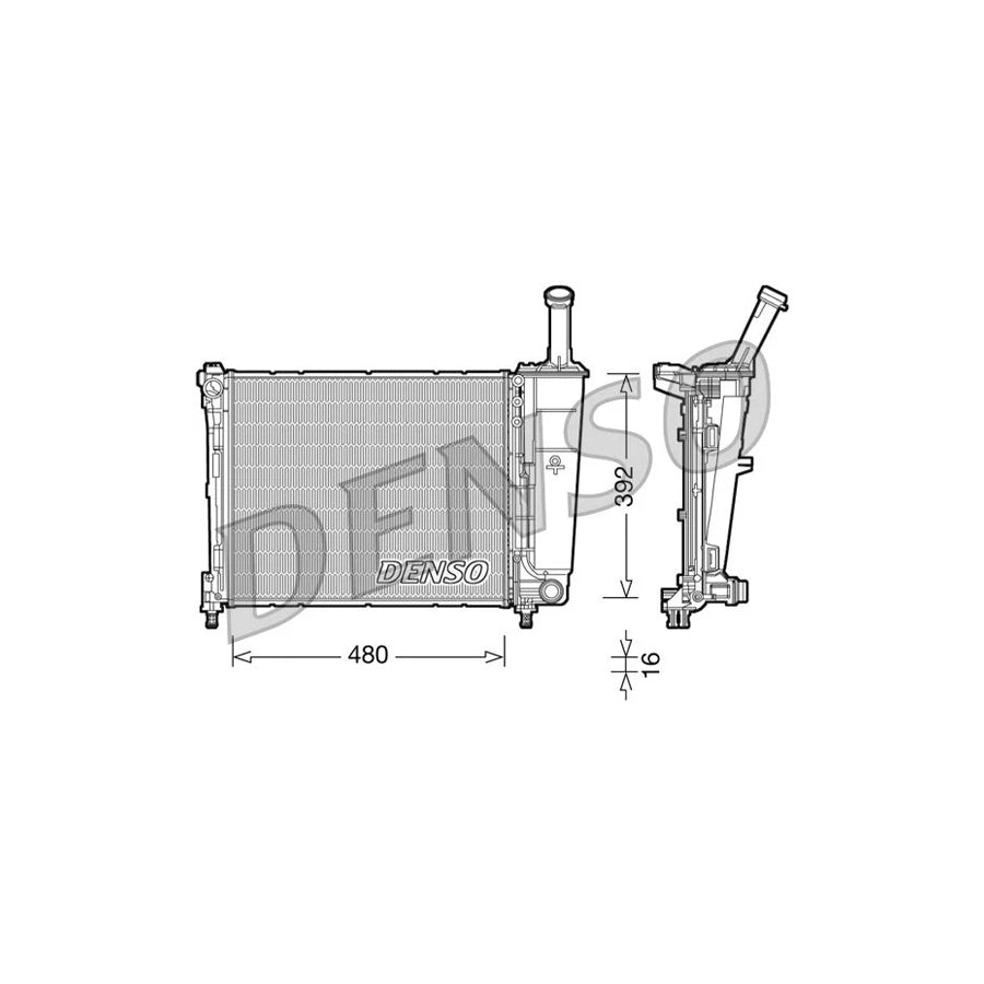Denso DRM13016 Drm13016 Engine Radiator For Lancia Ypsilon Iii (312) | ML Performance UK
