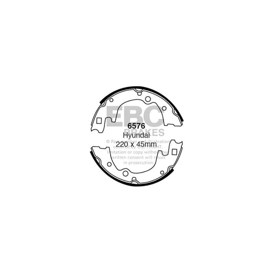 EBC 6576 Hyundai Rear Brake Shoes (Inc. H150 & H200) 1 | ML Performance UK Car Parts