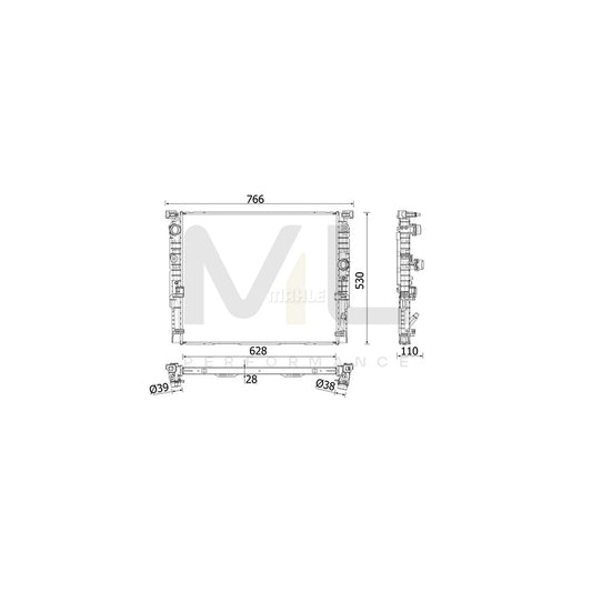 MAHLE ORIGINAL CR 2198 000P Engine radiator Brazed cooling fins | ML Performance Car Parts