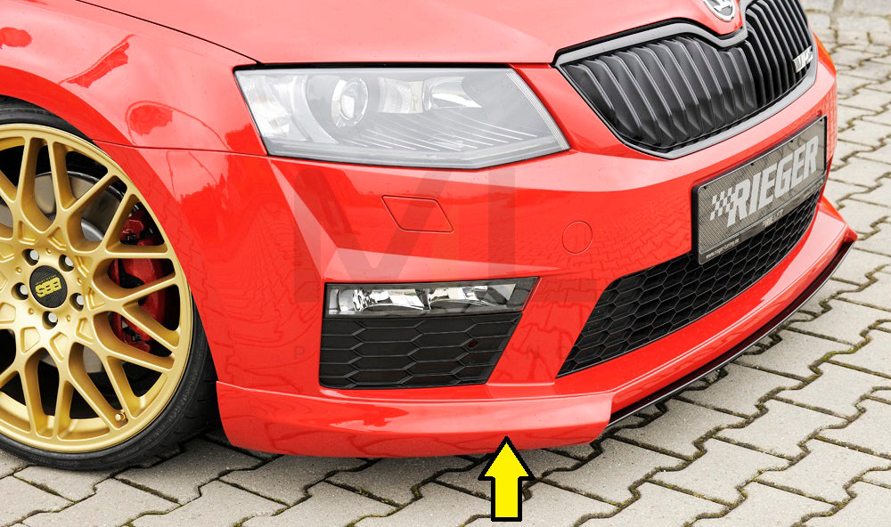 Rieger 00079010 Skoda 5E Octavia RS Front Splitter 1 | ML Performance UK Car Parts