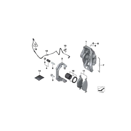 Genuine BMW 34117990053 F06 Caliper Housing Left (Inc. ALPINA B6) | ML Performance UK Car Parts