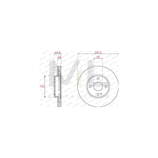 FERODO DDF2861C Brake Disc Vented | ML Performance Car Parts