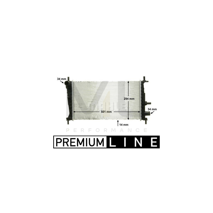 MAHLE ORIGINAL CR 174 000P Engine radiator Brazed cooling fins, Manual Transmission | ML Performance Car Parts