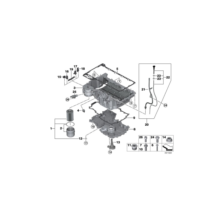 Genuine BMW 11138601057 G06 G30 G11 Gasket, Oil Pan (Inc. M850iX, 750iX & X7 M50iX) | ML Performance UK Car Parts