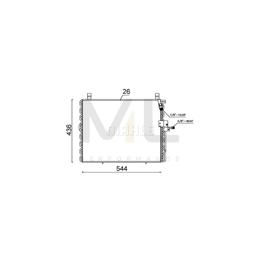 MAHLE ORIGINAL AC 357 000S Air conditioning condenser without dryer | ML Performance Car Parts