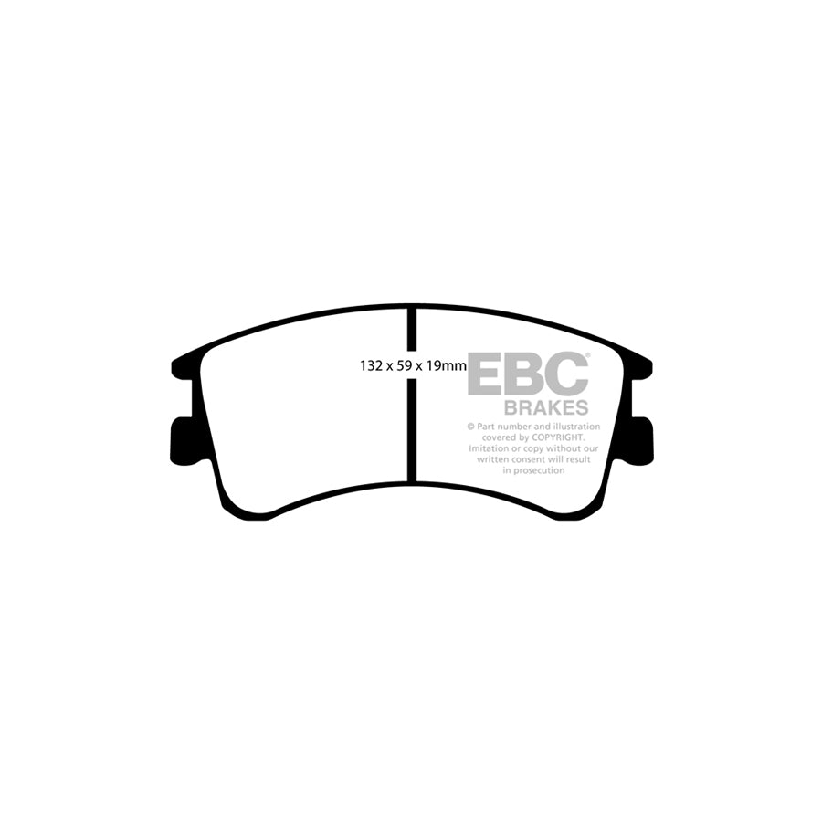 EBC PD13KF442 Mazda 6 Yellowstuff Front Brake Pad & GD Disc Kit - Akebono Caliper 2 | ML Performance UK Car Parts