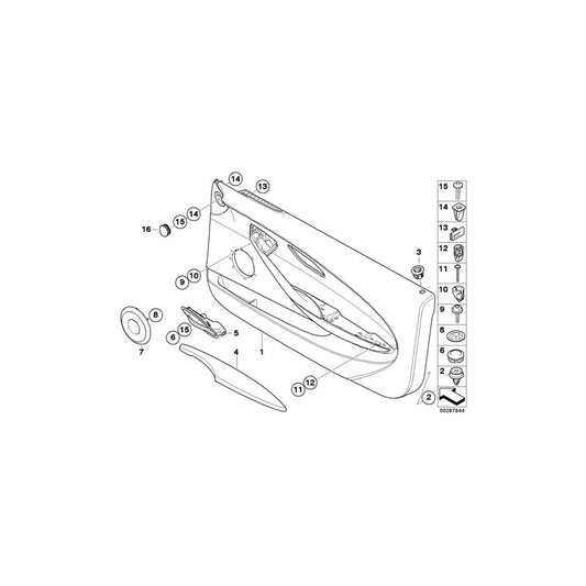 Genuine BMW 51417895513 E63 E64 Soft Pad Armrest, Door Left SILVERSTONE II (Inc.  & M6) | ML Performance UK Car Parts