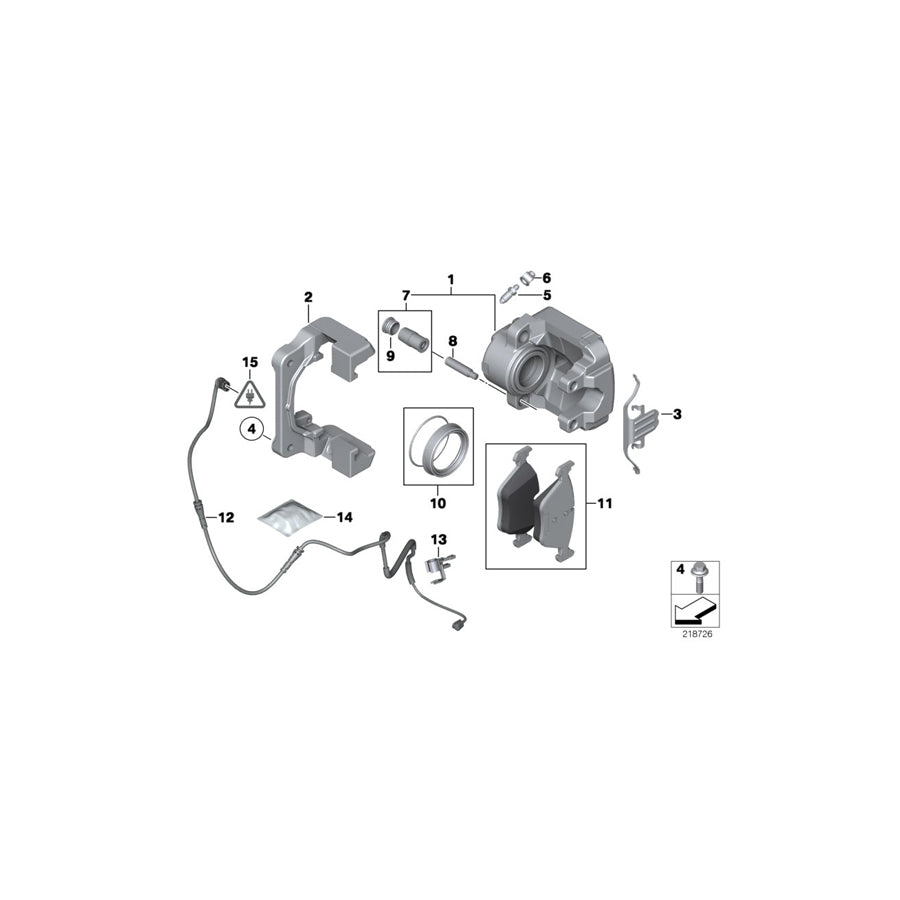Genuine BMW 34116791919 F10 F11 Caliper Housing Left (Inc. 528iX, 525dX & 530i) | ML Performance UK