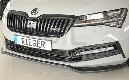 Rieger 00079047 Skoda 3T 3V Superb III Front Splitter 2 | ML Performance UK Car Parts