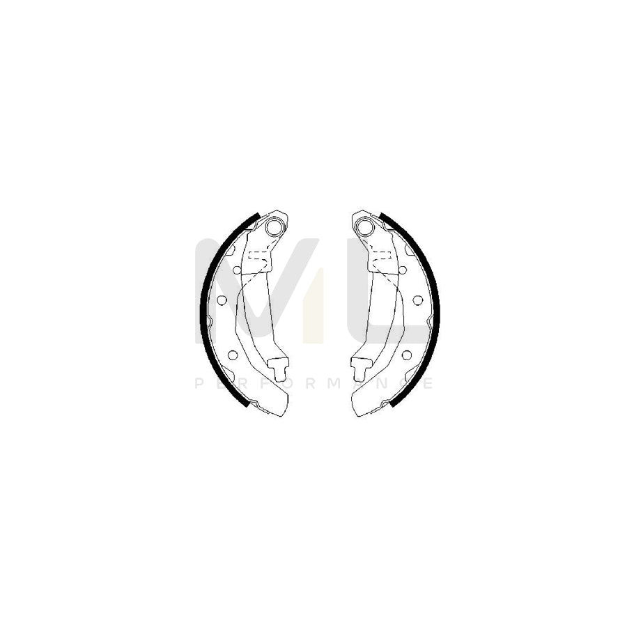 BOSCH 0 986 487 628 Brake Shoe Set | ML Performance Car Parts