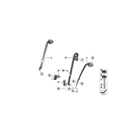 Genuine BMW 72117243309 F82 F36 F87 Top Belt, Rear Outside SCHWARZ (Inc. 120d, 325d & 340iX) | ML Performance UK