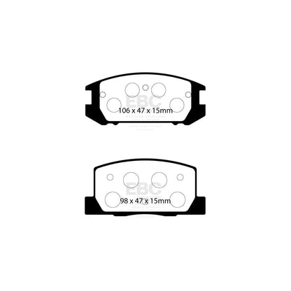 EBC PDKR875 Toyota MR2 Mk2 Ultimax Rear Brake Pad & Plain Disc Kit 2 | ML Performance UK Car Parts