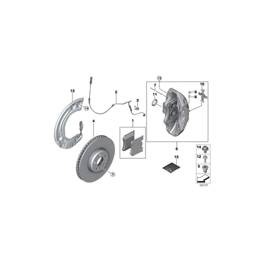 Genuine BMW 34116891283 G02 G20 G01 Brake Caliper Housing Blue Left (Inc. X3, 320i) | ML Performance UK Car Parts