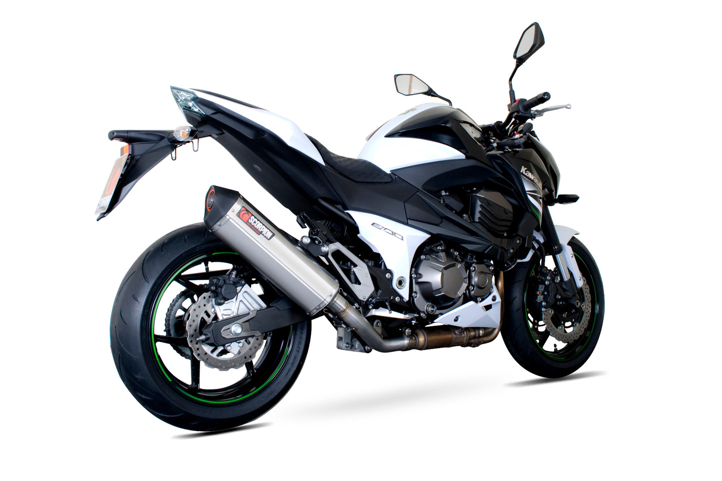 Scorpion RKA98SEO Kawasaki Z800 Serket Parallel Slip-On - Brushed Stainless Steel Sleeve | ML Performance UK UK
