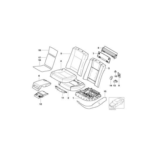 Genuine BMW 52207007272 E66 E67 E65 Seat Frame, Right (Inc. 760i, 730Ld & ALPINA B7) | ML Performance UK Car Parts