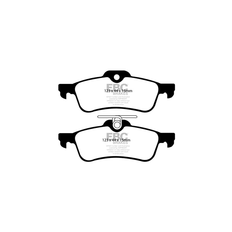 EBC PDKR882 Toyota Yaris Ultimax Rear Brake Pad & Plain Disc Kit - ATE Caliper 2 | ML Performance UK Car Parts