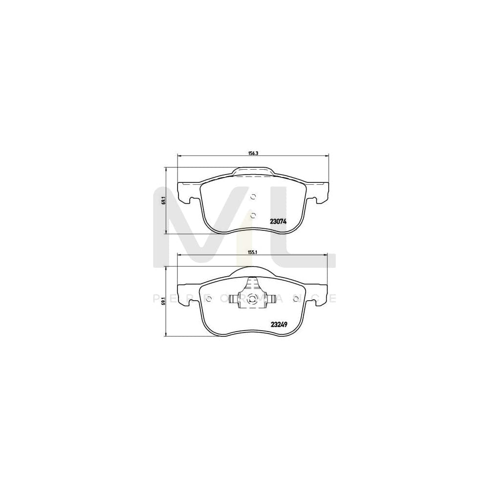 Brembo P 86 020 Brake Pad Set Excl. Wear Warning Contact | ML Performance Car Parts