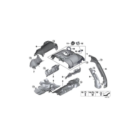 Genuine BMW 11658741615 G15 Heat Shield, Rear ZYL. 5-8 (Inc. M850iX) | ML Performance UK Car Parts
